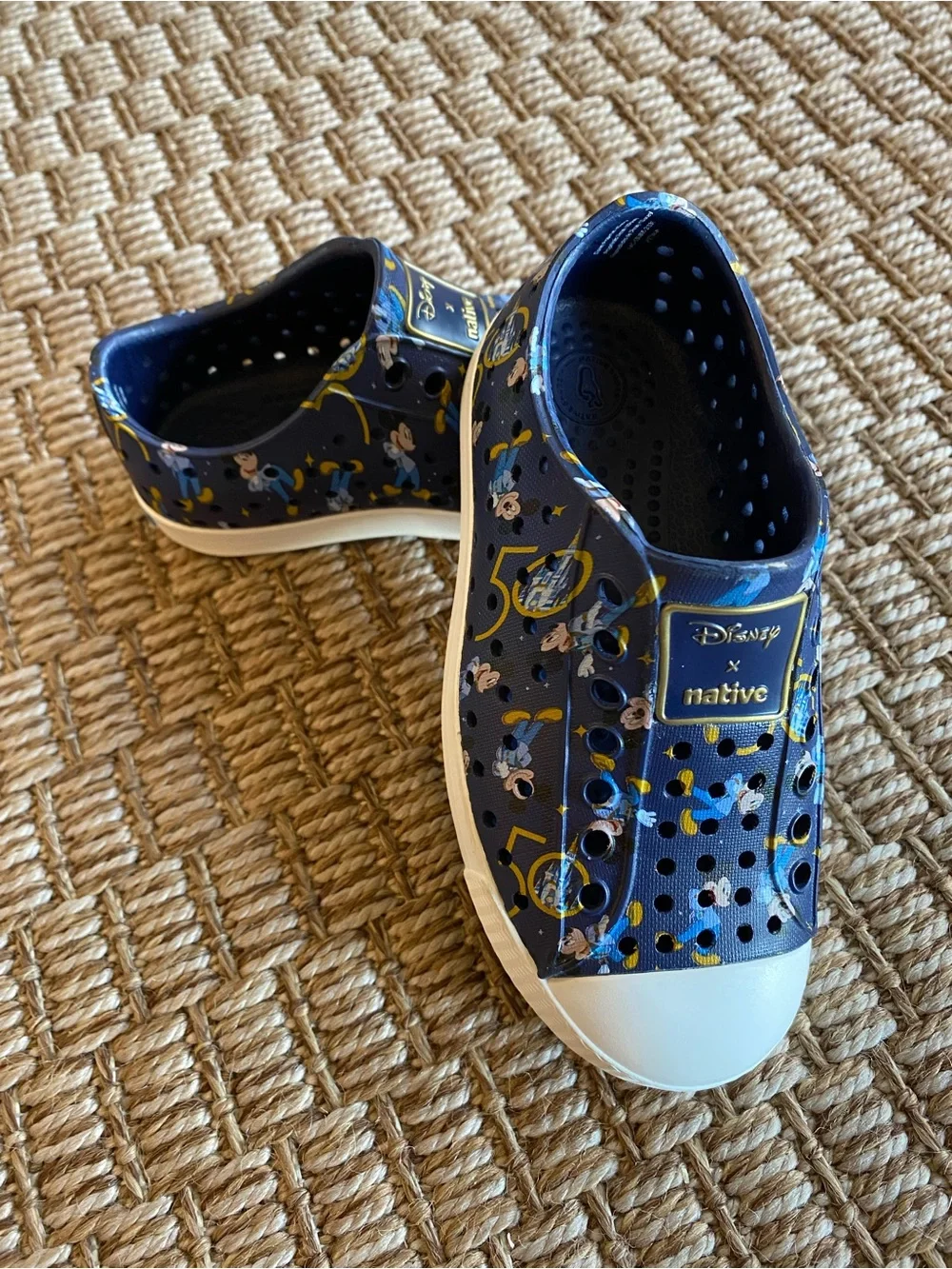 Kids' Native X Disney World 50th Anniversary Print Slip-On Shoes